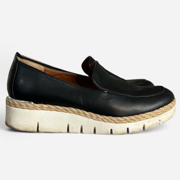 Franko Sarto Sansara Lug Sole Chunky Platform Loafers With Rope Trim Size 7.5 - Picture 1 of 7